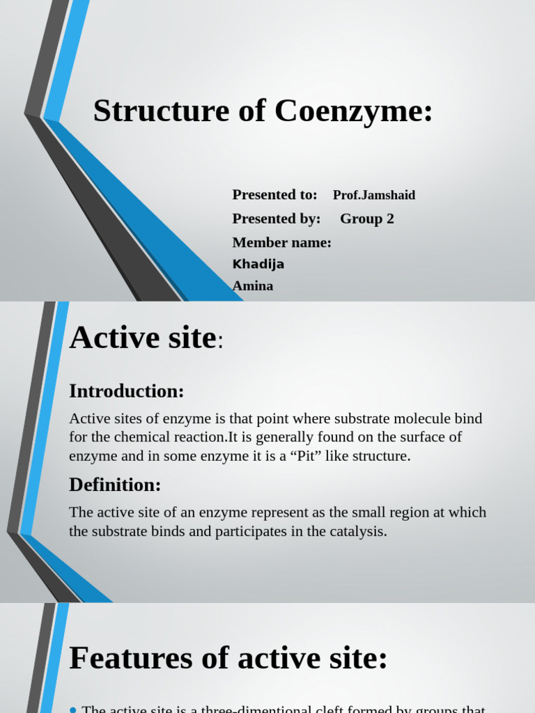 Active and Regulatory Sites in Enzymes | PDF | Active Site | Enzyme