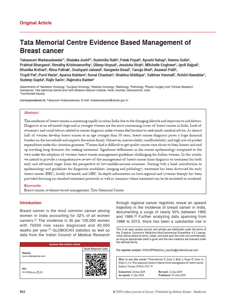 Evidence-Based Breast Cancer Management | PDF | Breast Cancer | Mammography