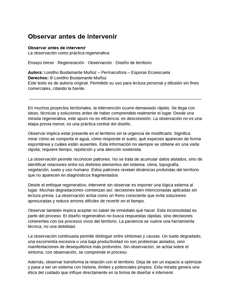 Observar antes de intervenir | PDF | Diseño