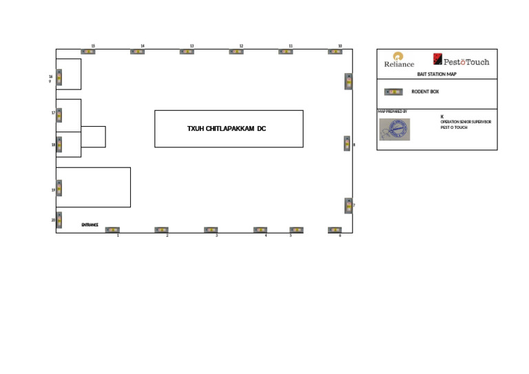 Bait Station Map for Rodent Control | PDF