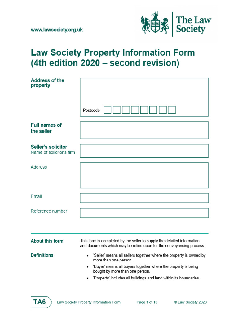 Law Society Property Info Form Guide | PDF | Sanitary Sewer | Septic Tank