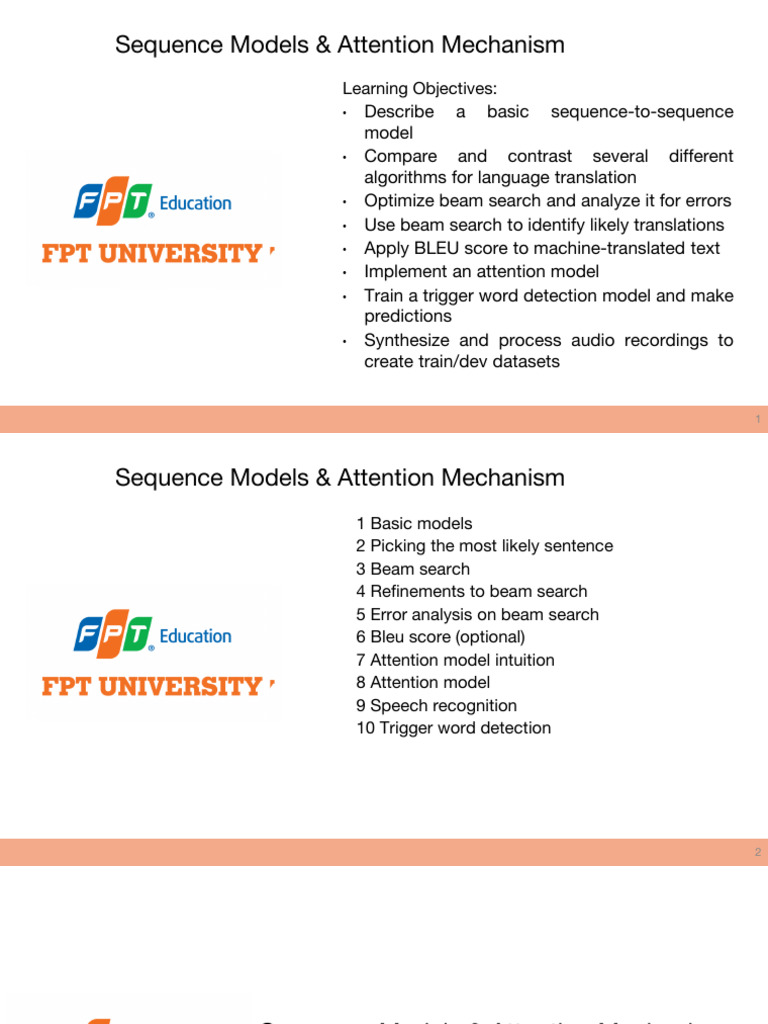 5.3 Sequence Models & Attention Mechanism | PDF | Speech Recognition ...