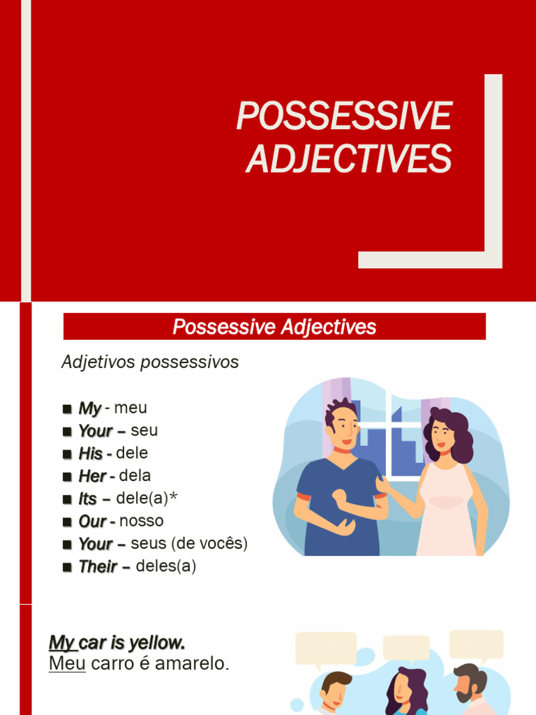 Adjetivos Possessivos em Inglês | PDF