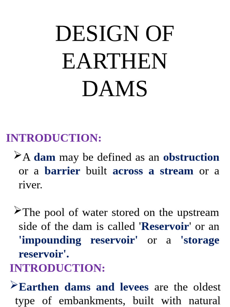 Earthen Dam Design and Failure Analysis | PDF | Dam | Civil Engineering