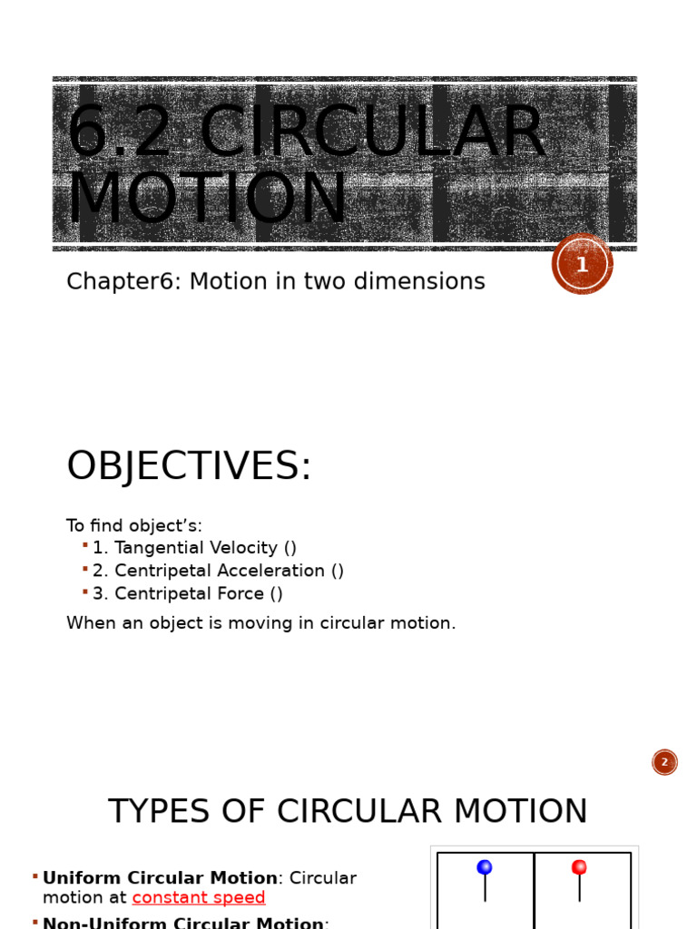 6.2 Circular Motion-1 | PDF | Acceleration | Force