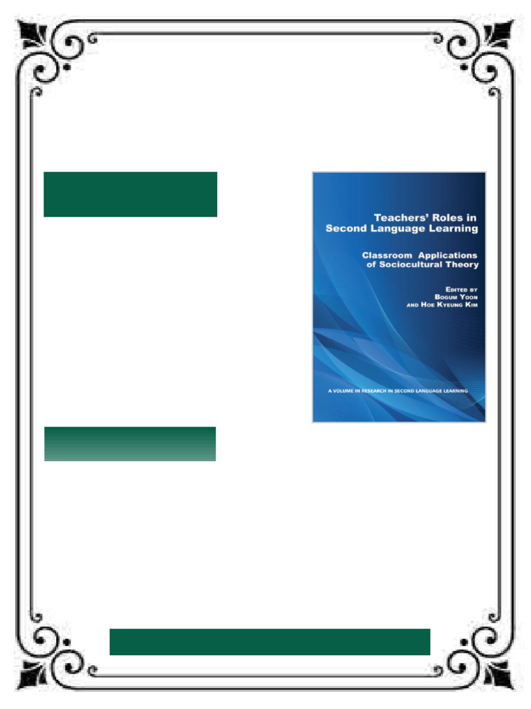 Teachers Roles in Second Language Learning Classroom Applications of ...