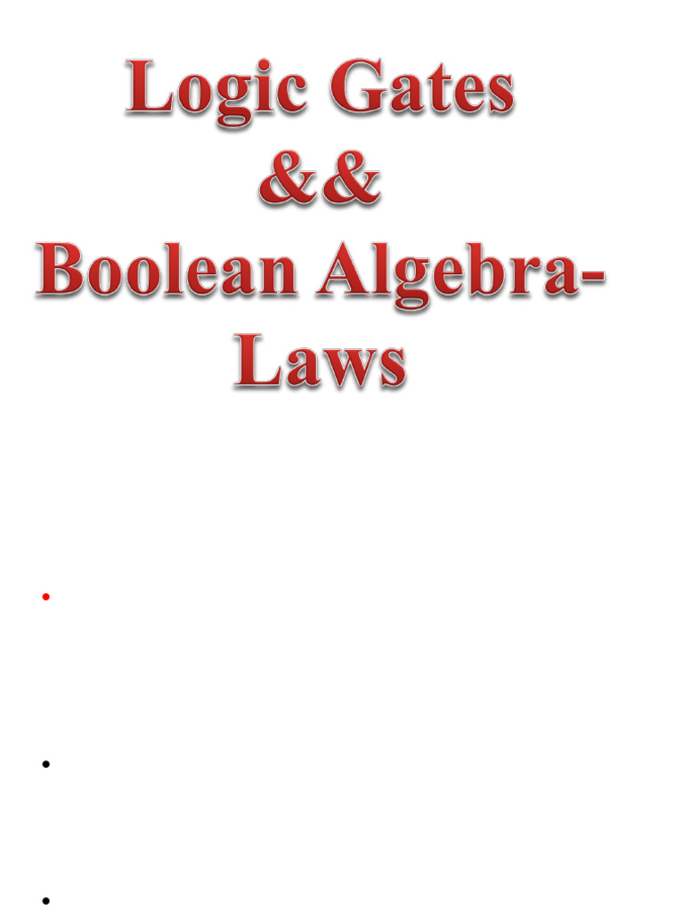 Digital Electronics and Boolean Logic | PDF | Boolean Algebra ...