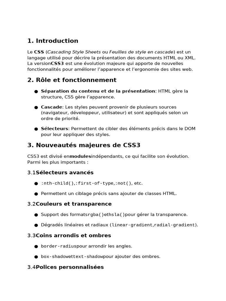 Introduction à CSS3 et ses nouveautés | PDF | Standards du World Wide ...