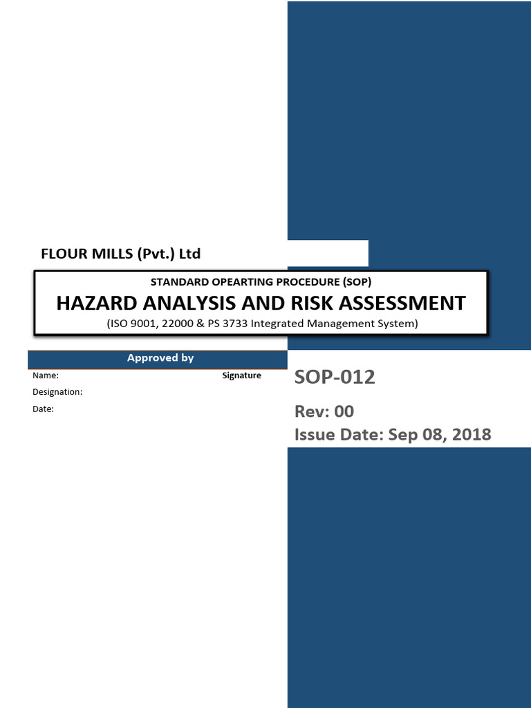 Halal Food Hazard Risk Assessment SOP | PDF | Hazards | Risk