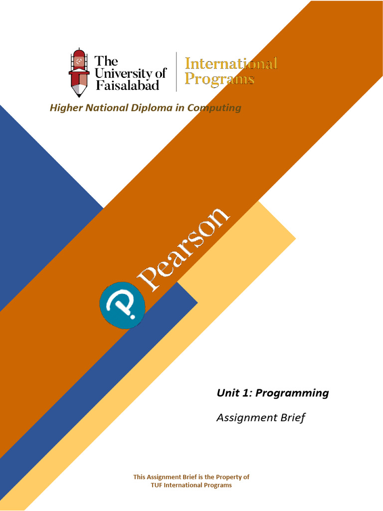 Programming Assignment Brief 2025-2026 | PDF | Computer Programming ...