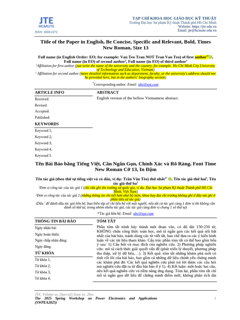 JTE Template Eng 2025 DTCS | PDF