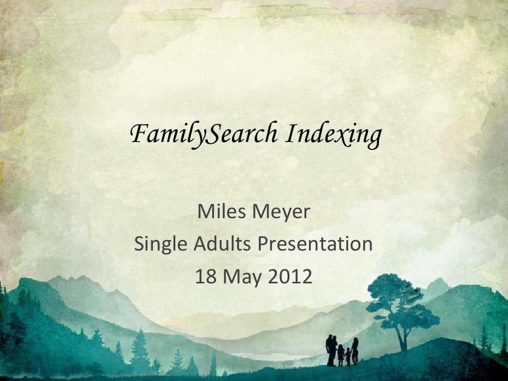 FamilySearch Indexing LDS May 2012a Genealogy Census