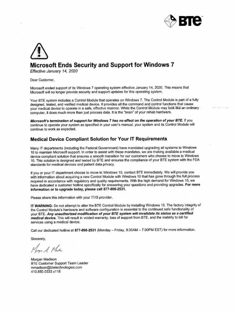 Bte Windows 7 Eol | PDF