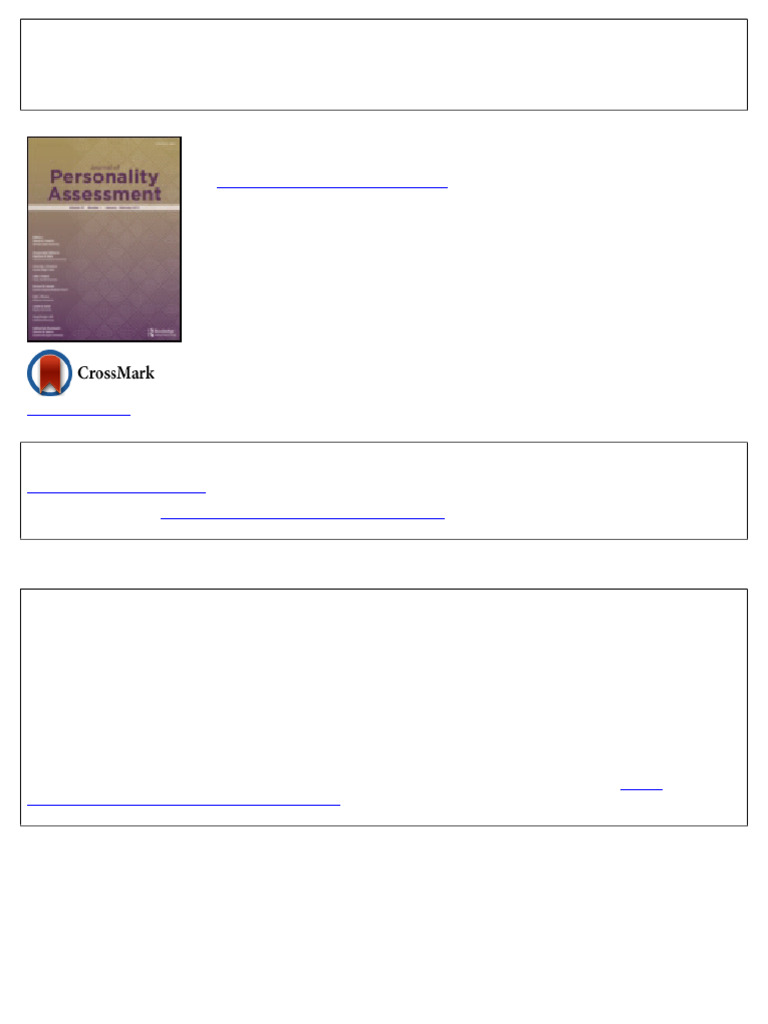 Interpersonal Functioning in OCPD | PDF | Diagnostic And Statistical ...