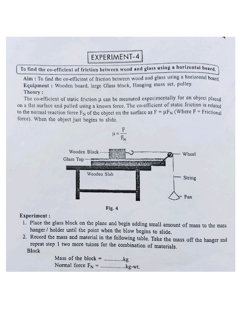 Physics Experiment 4 | PDF