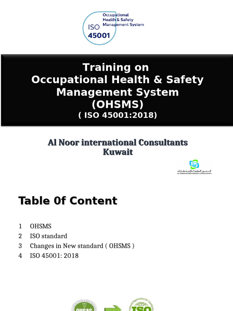 ISO 45001:2018 OHS Management Training | PDF | Quality Management ...
