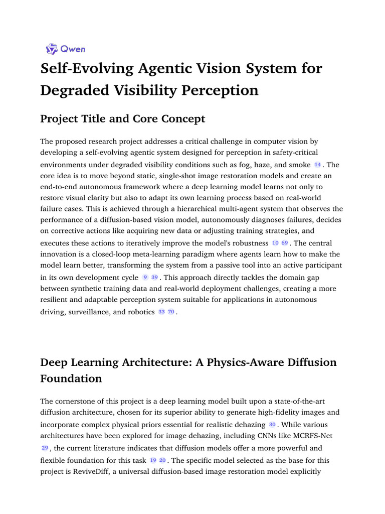 Self-Evolving Vision System for Low Visibility | PDF | Artificial ...