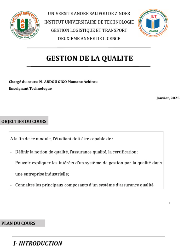 Gestion de la Qualité en Entreprise | PDF | Management de la qualité ...