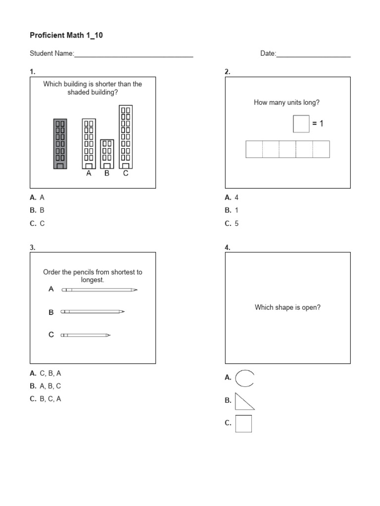 Proficient Math Assessment 1-10 | PDF | Chess Openings | Chess Theory