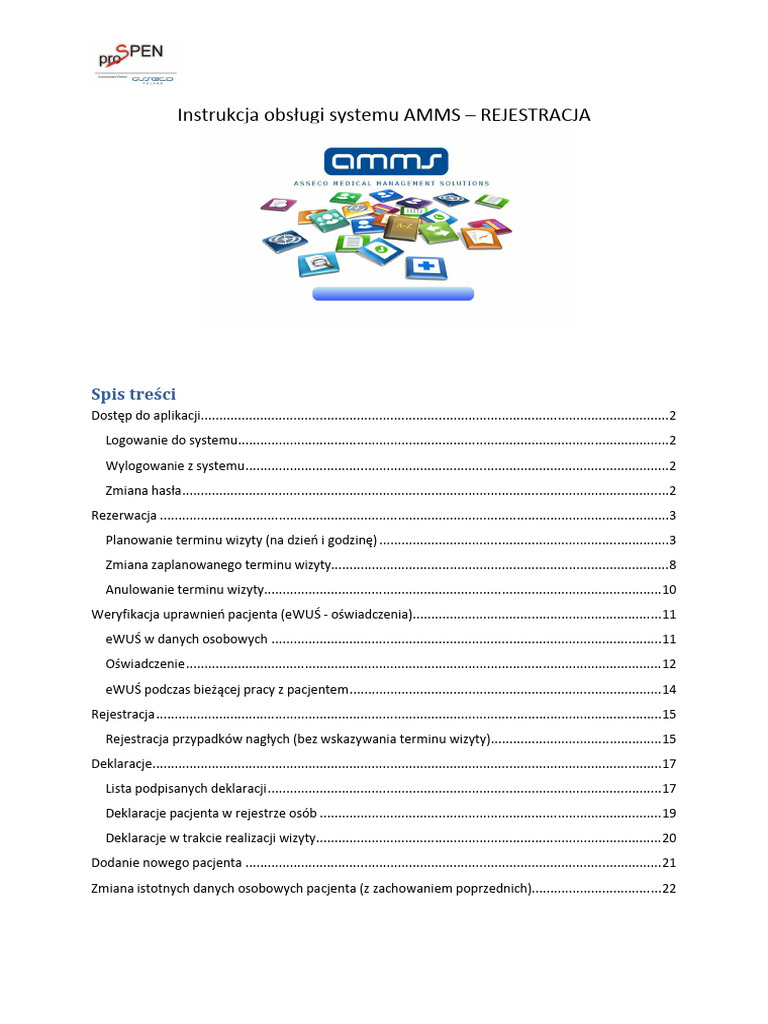 AMMS Rejestracja | PDF