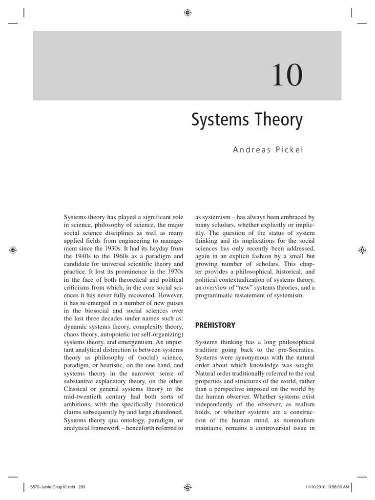 Overview of Systems Theory Evolution | PDF | Systems Theory | System