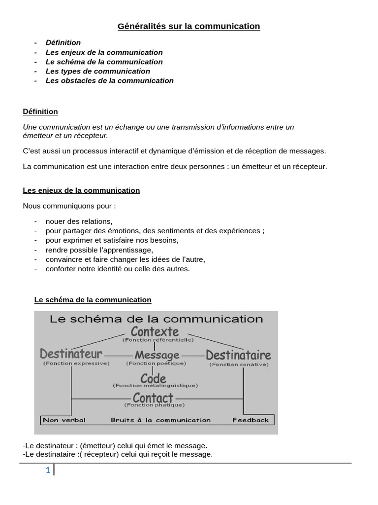 Comprendre les enjeux de la communication | PDF | la communication