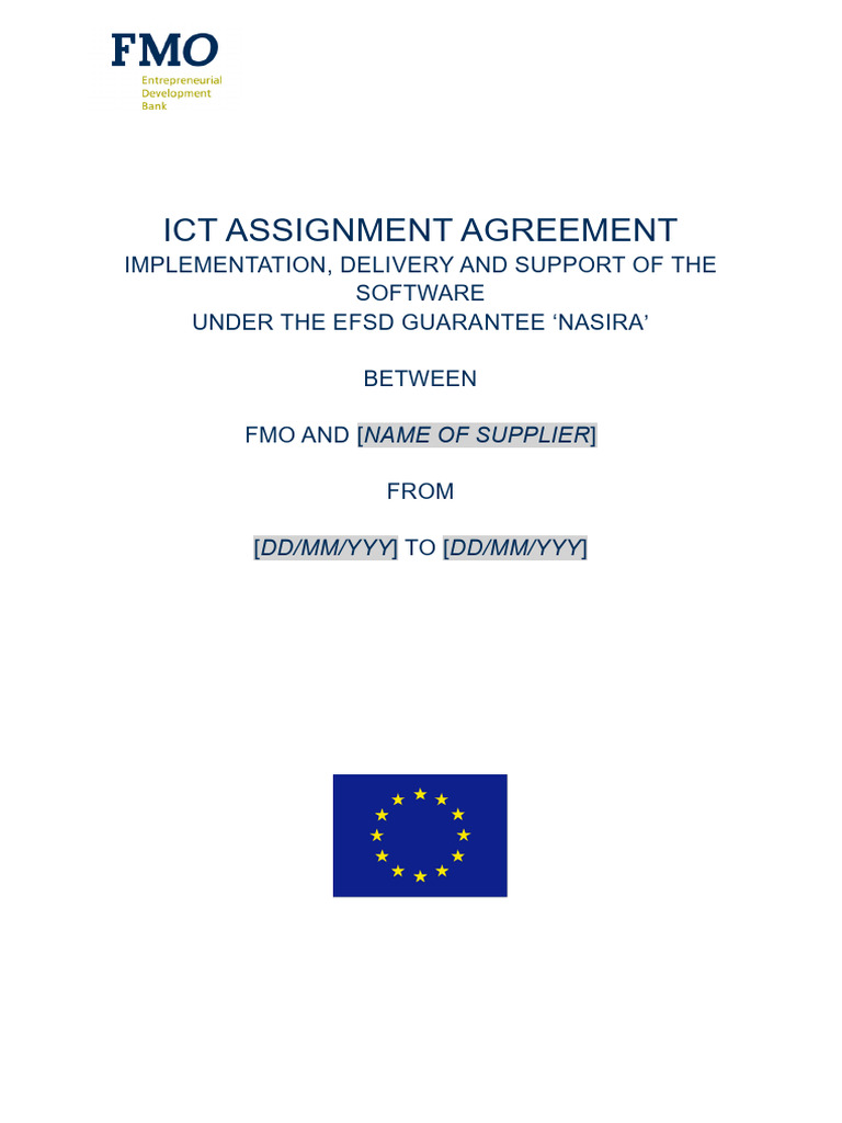 ICT Assignment Agreement for NASIRA Program | PDF | Software | License
