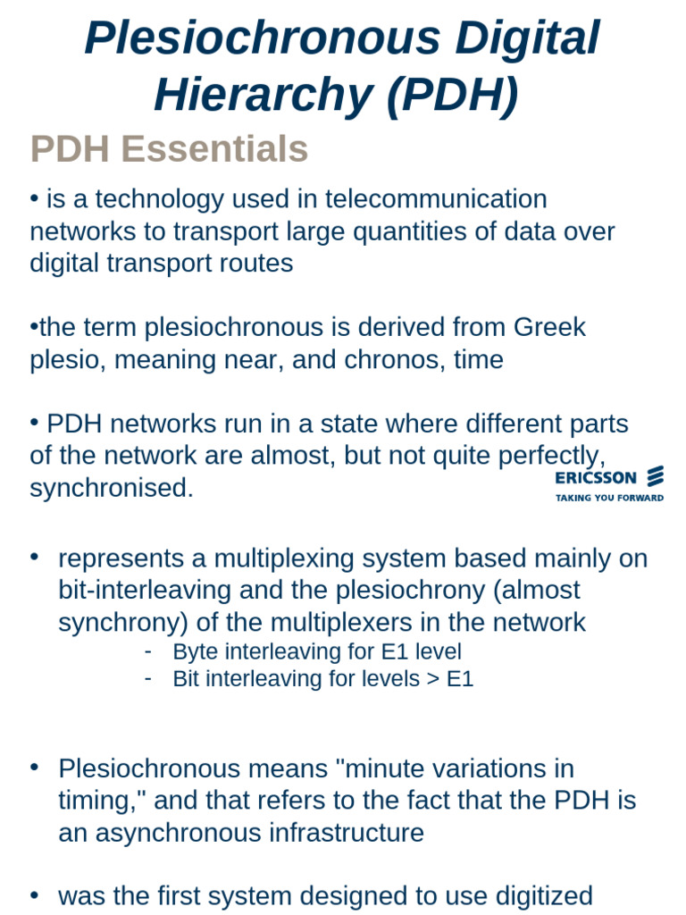 Understanding Plesiochronous Digital Hierarchy | PDF | Multiplexing ...