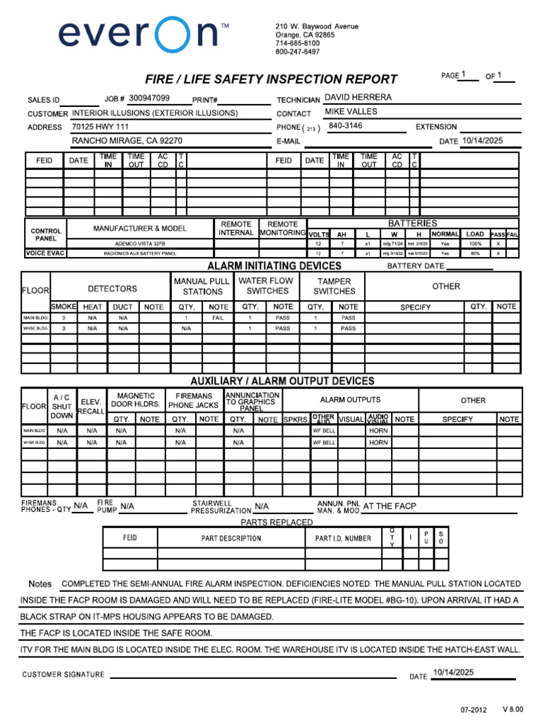 Uploaded Fire Inspection Via DocPortal | PDF