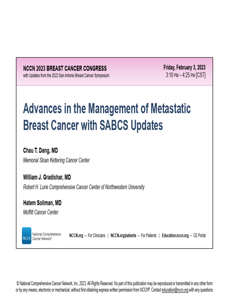Advances in Metastatic Breast Cancer Care | PDF | Chemotherapy | Causes ...