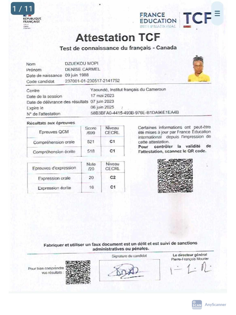 Text de Langue Tcf | PDF