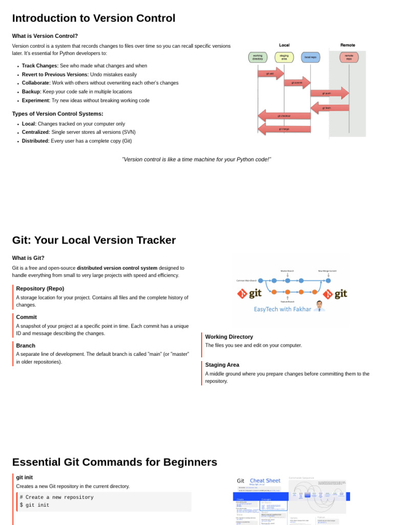 Version Control and Git for Python Developers | PDF | Version Control ...