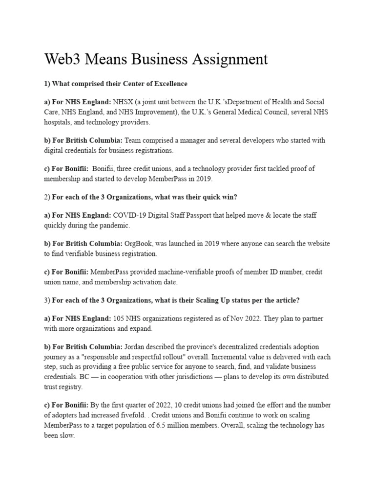 Shruti Singh - Web3 Means Business Assignment | PDF