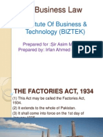 Business Law Factories Act