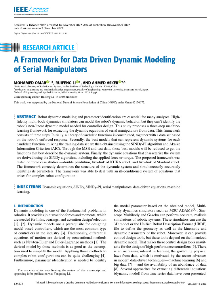 2022-A Framework for Data Driven Dynamic Modeling of Serial ...