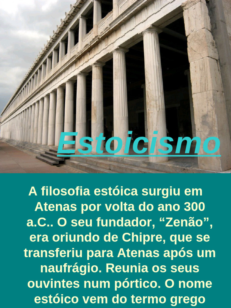 Filosofia Estoica: Virtude e Destino | PDF | Estoicismo | Felicidade