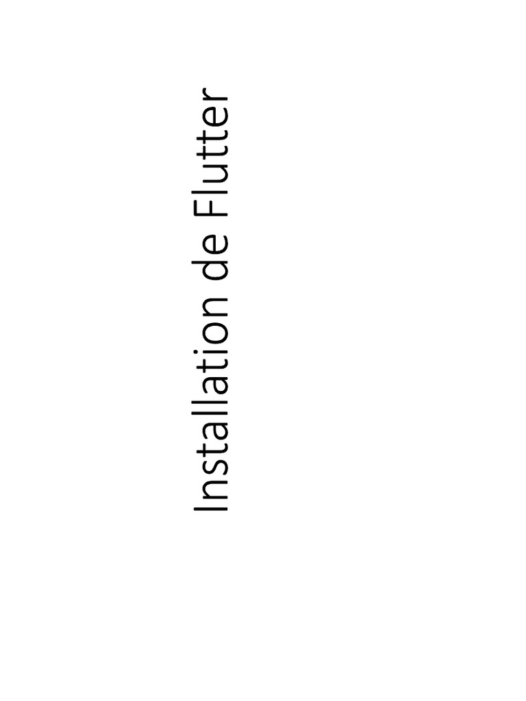 Installation de Flutter | PDF