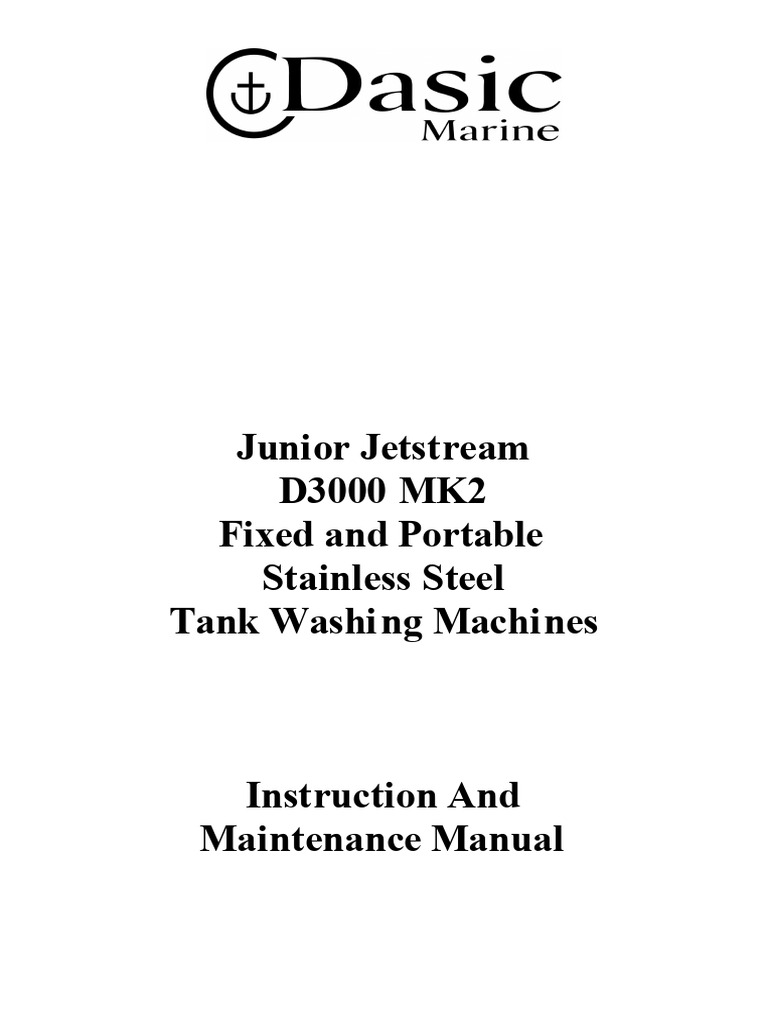 Junior Jetstream D3000 Manual | PDF | Screw | Gear