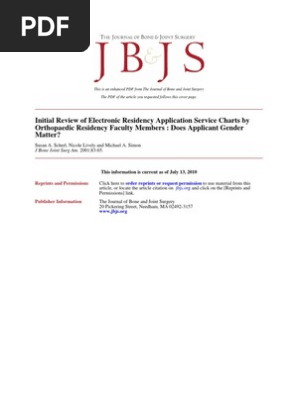 Initial Review Of Electronic Residency Application Service Charts