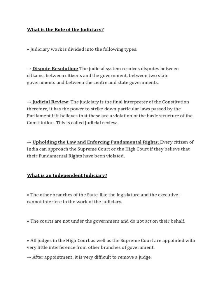 Role and Structure of India's Judiciary | PDF | Judiciaries | Supreme ...