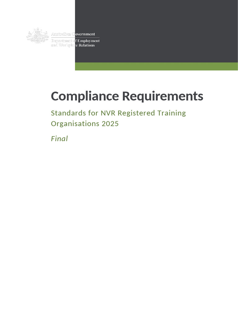 RTO Compliance Standards 2025 Guide | PDF | Vocational Education ...