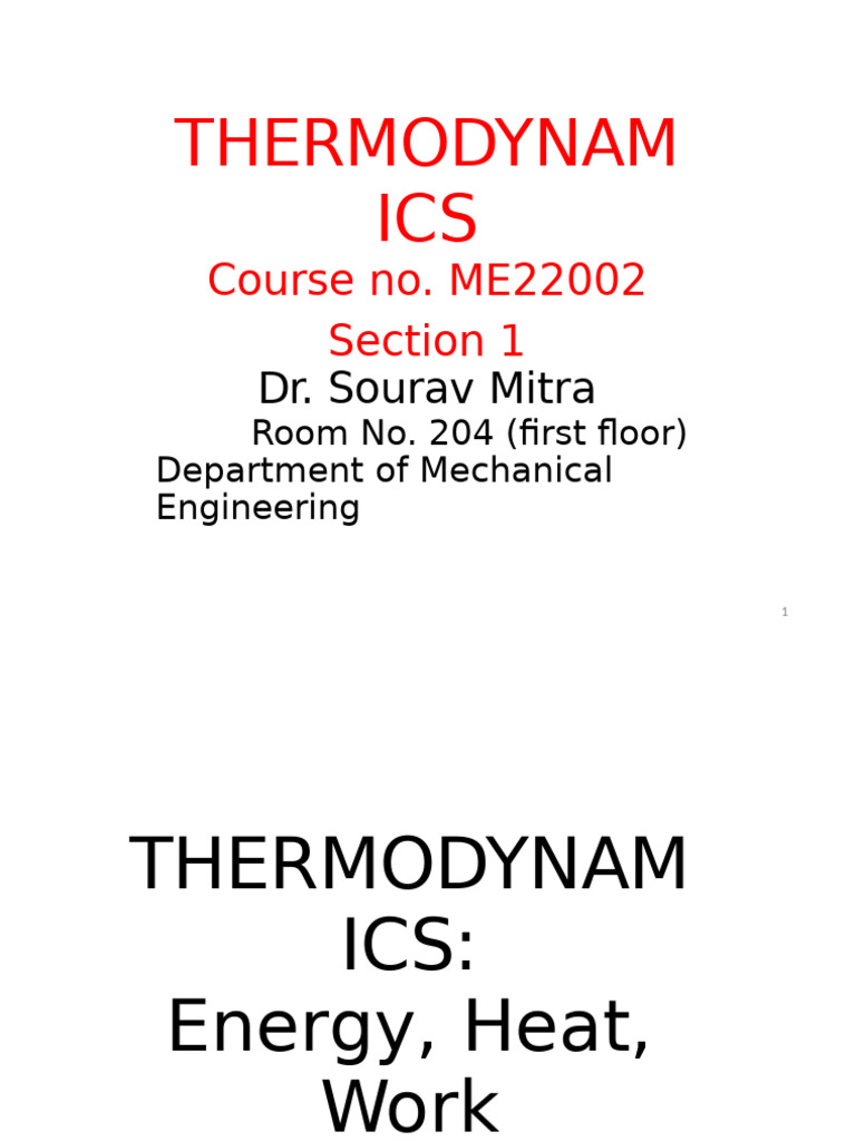 Thermodynamics: Energy and Work Concepts | PDF | Heat | Heat Transfer