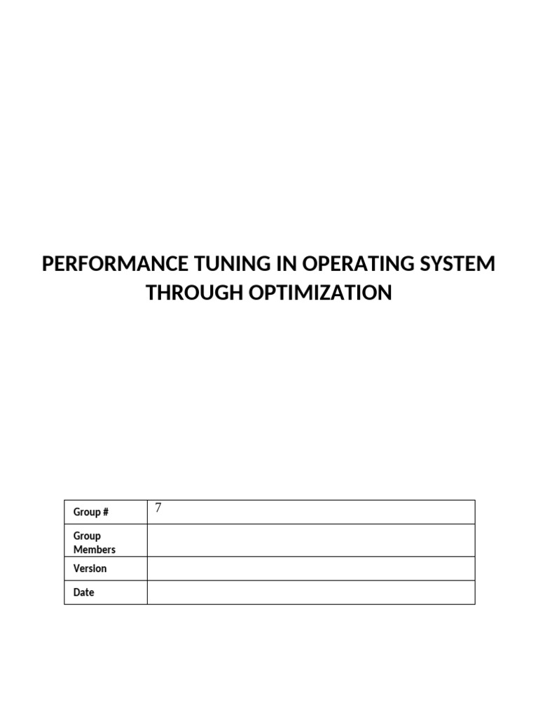 Os101 Project Documentation Template 1 | PDF | Operating System ...