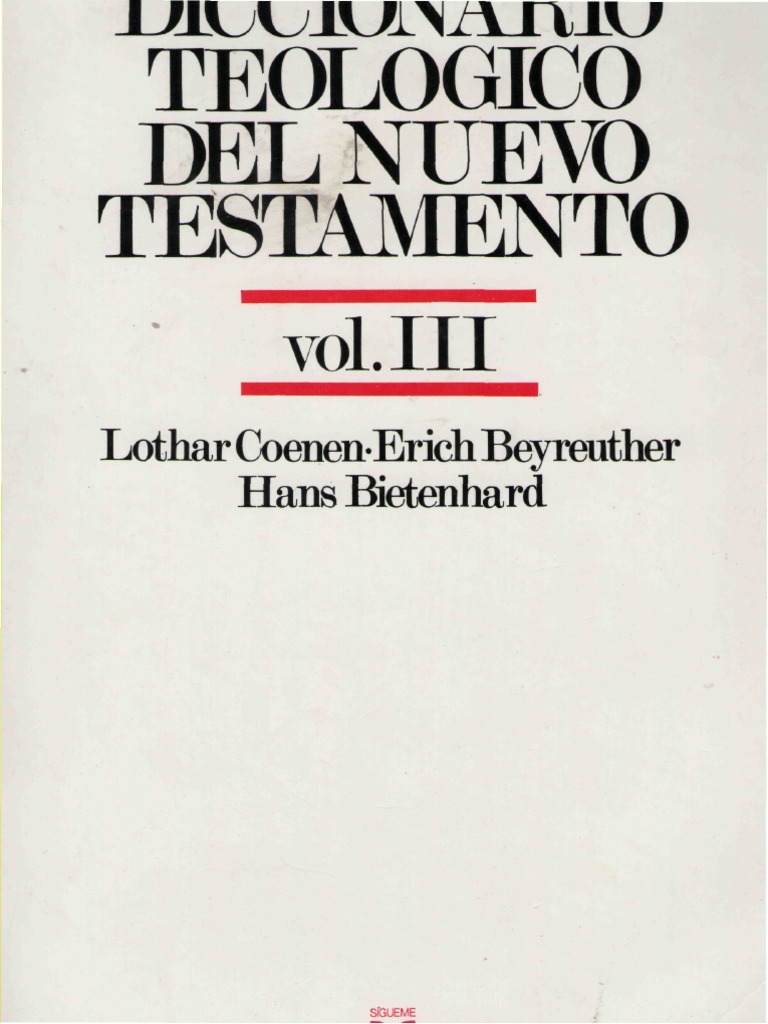 Diccionario Teologico Del Nuevo Testamento Vol Iii