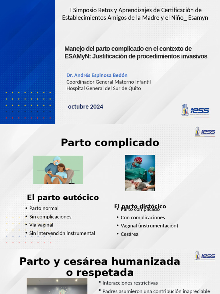 Ponencia HGDC - Parto Complicado (Autosaved) | PDF | Parto | Las emociones