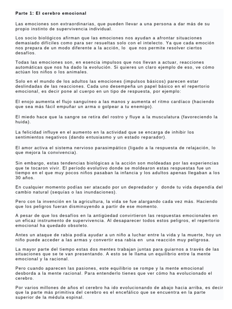 Emociones y su impacto en la conducta | PDF | Las emociones ...