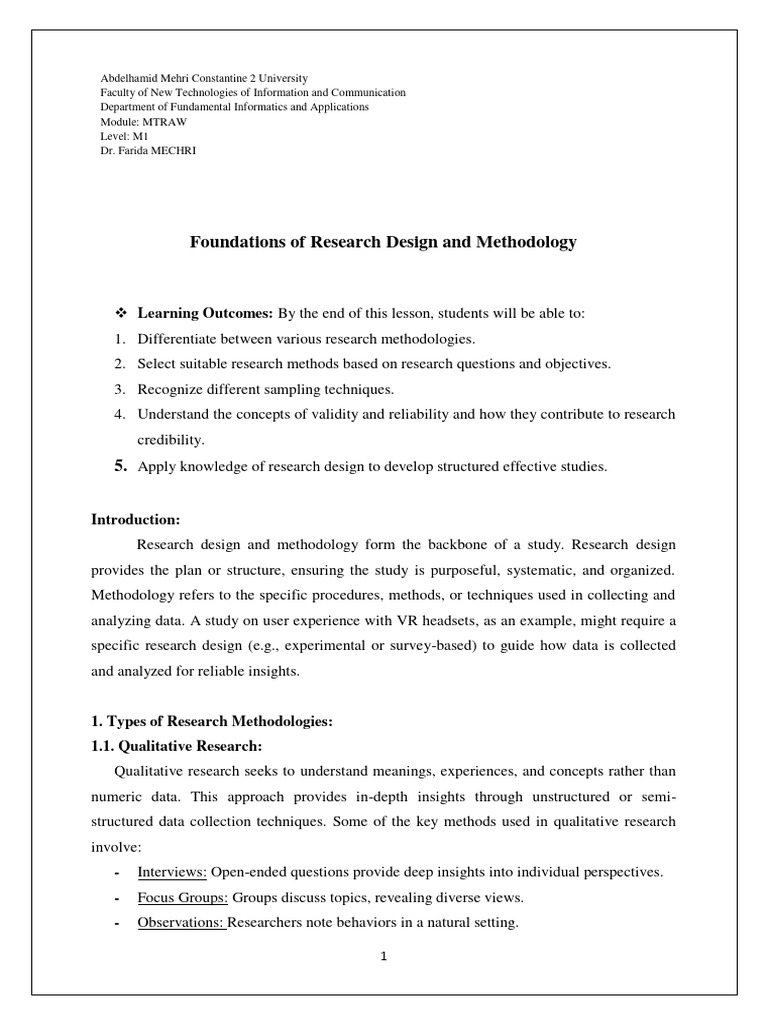 Research Design and Methodology Guide | PDF | Methodology ...