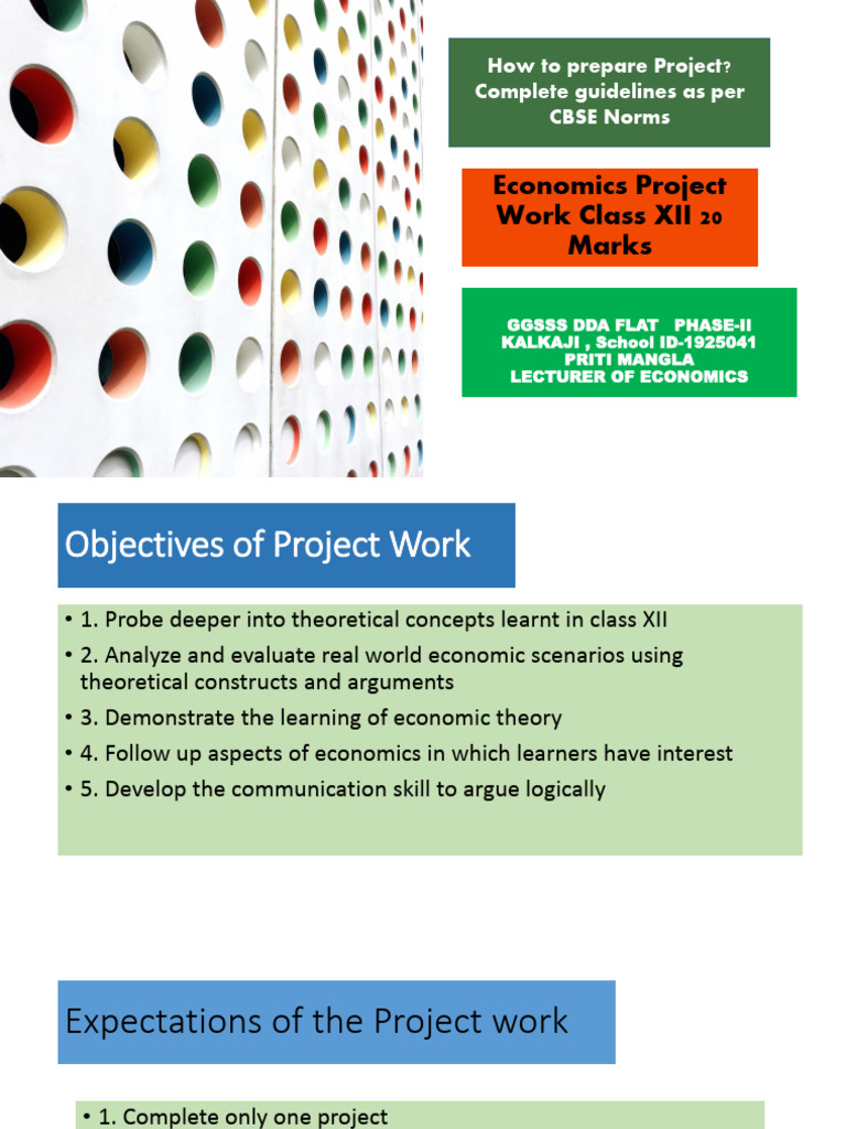 Economics Project Work Class XII | PDF | Economics | Learning