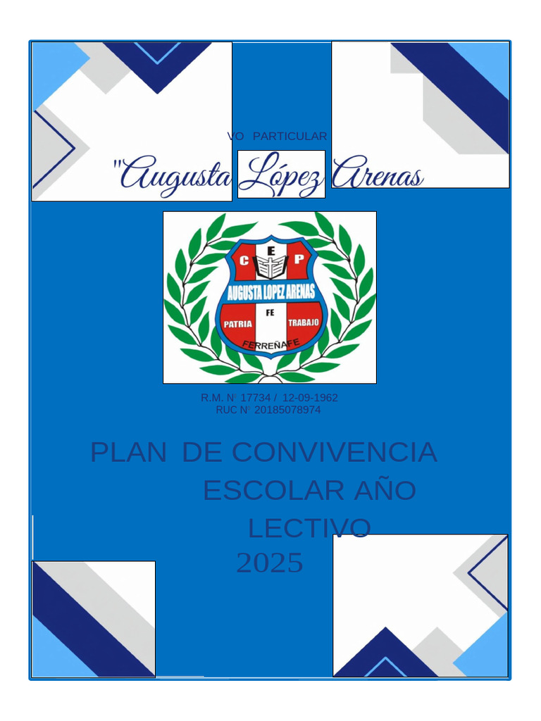 Plan de Convivencia Escolar 2025 | PDF | Enseñando | Aprendizaje