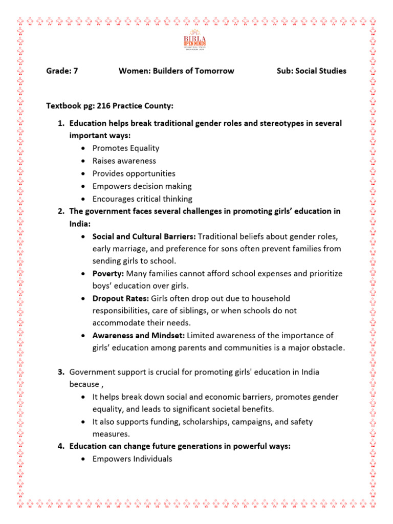 Promoting Girls' Education in India | PDF